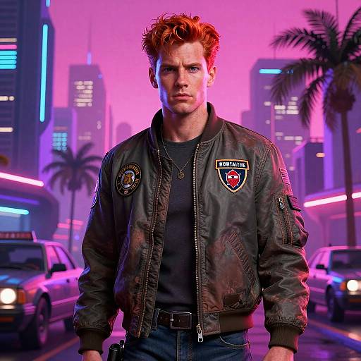 Retro-Futuristic Cyberpunk Portrait