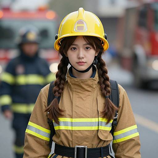 Realistic Firefighter Halloween Portrait