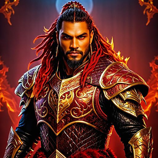 Imposing Male Dragonborn Character Portrait Imposing Male Dragonborn Character Portrait