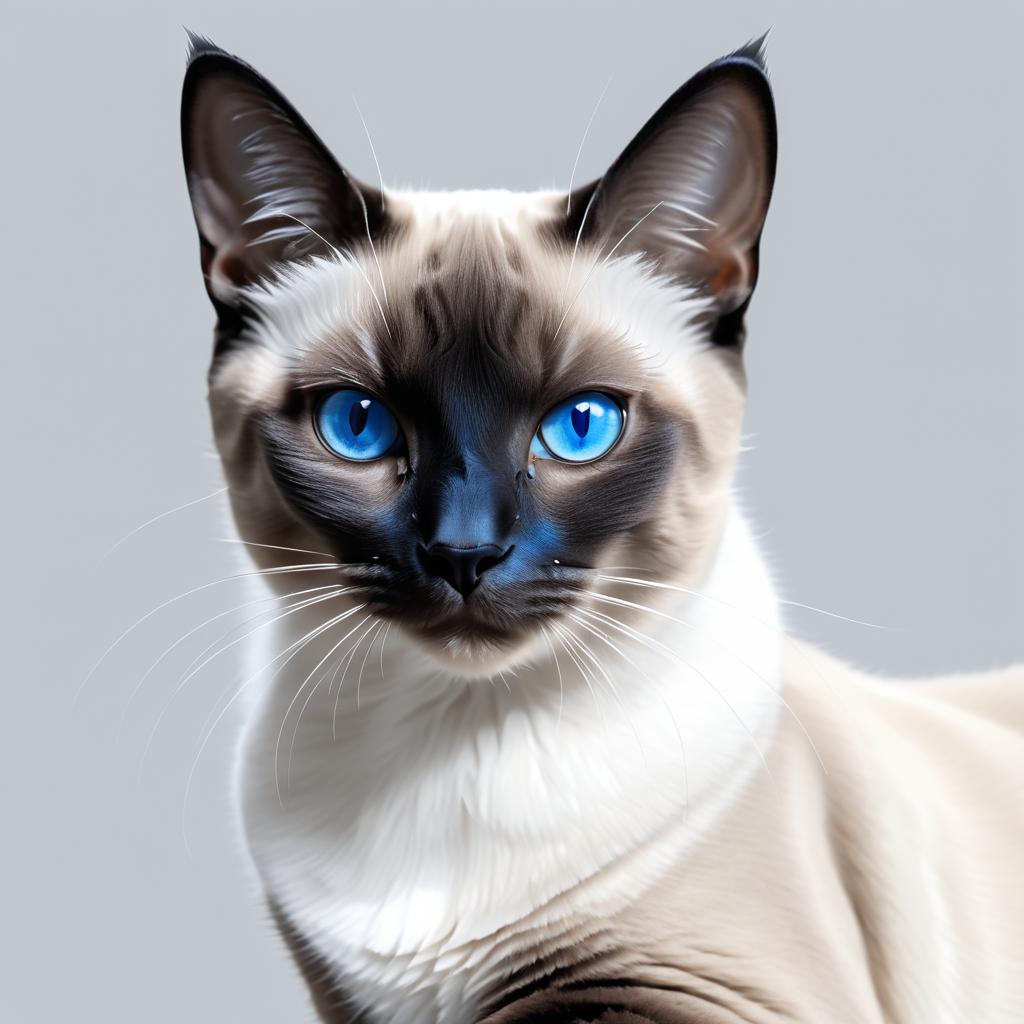 Stunning Portrait of a Siamese Cat