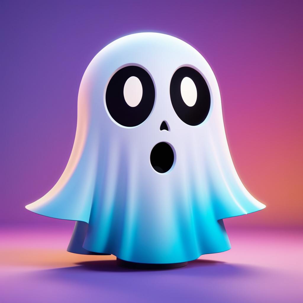 Playful Cartoon Ghost Character Design