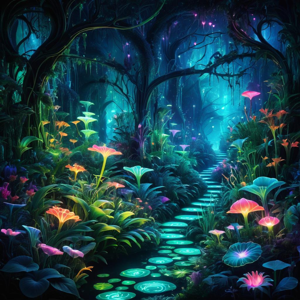 Enchanted Garden of Mystical Creatures