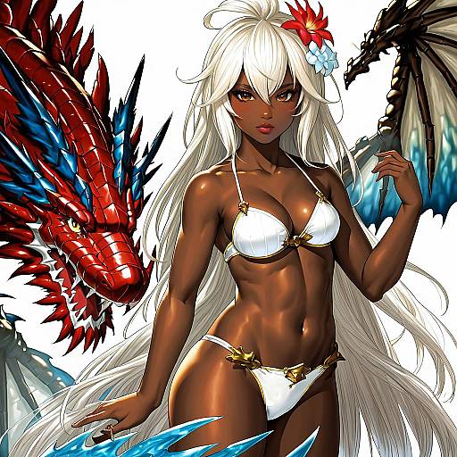 Illustration of Zooey (granblue fantasy), granblue fantasy in the style of Ikuchan kaoru