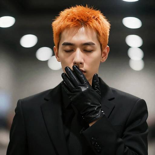 Dramatic Portrait of a Man in Black