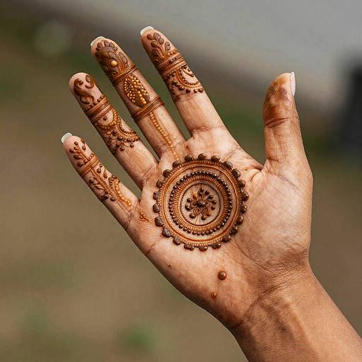 Intricate Henna Hand Photograph