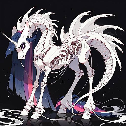 Aggressive Twilight Sparkle Skeleton Design
