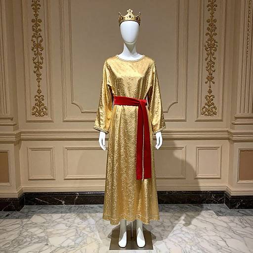Regal Mannequin in Gold Robe