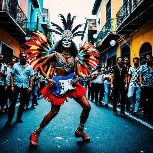 Samba Dancer Merging Cultures in Carnival