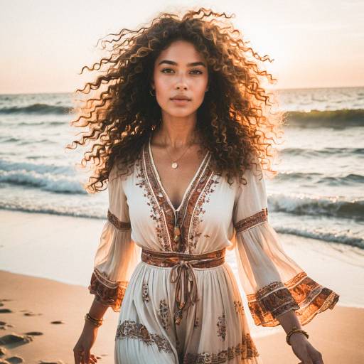 Bohemian Beauty by the Serene Beach Bohemian Beauty by the Serene Beach