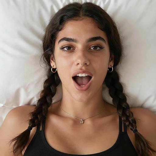 Striking Portrait of a Braided Beauty