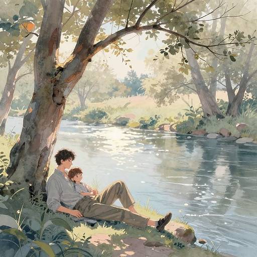 Gaston and Friend by Sparkling River