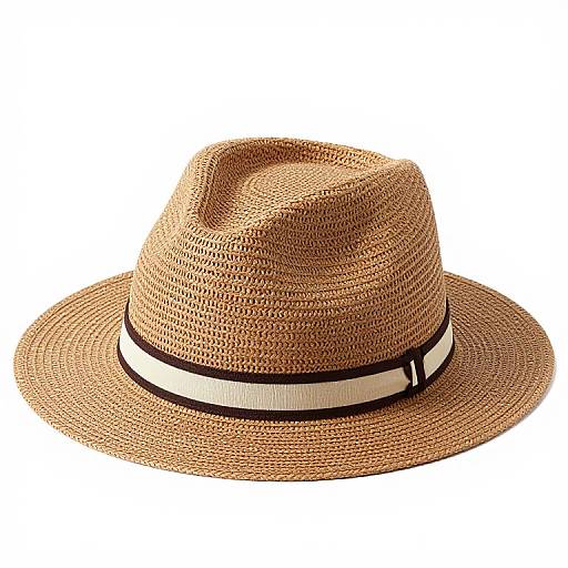 Brown Straw Hat with Oval Brim