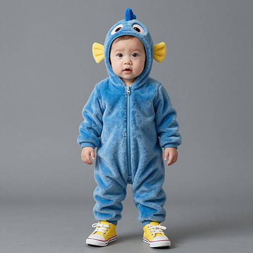 Baby in Blue Fish Costume