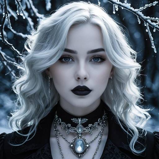 Haunted Beauty: A Mystical Anime Portrait