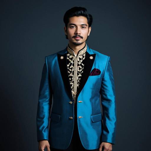Stylish Asian Groom in Blue Sherwani