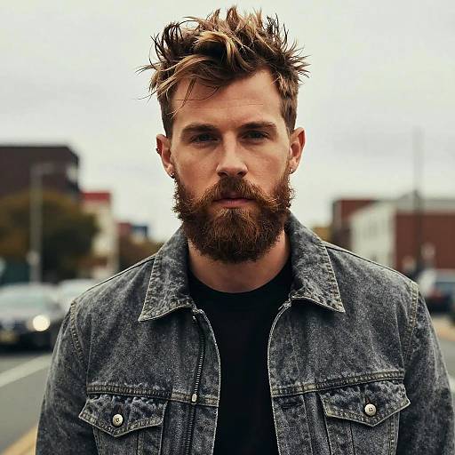 Stylish Young Man with Bold Beard