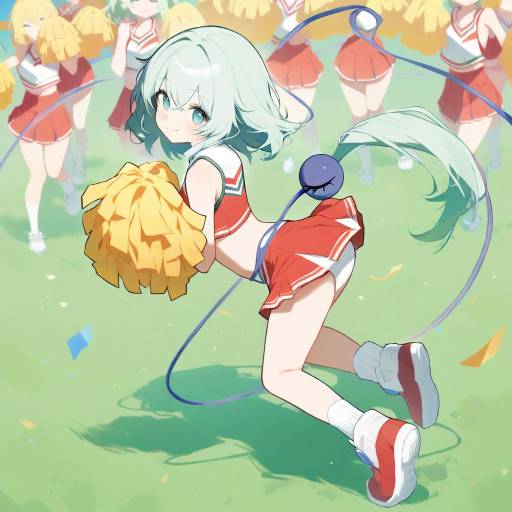 Cheerleader Koishi in Action