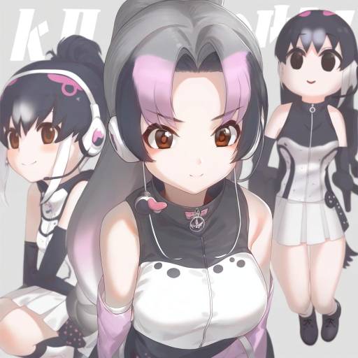 Illustration of African penguin (kemono friends), kemono friends in the style of Kfr