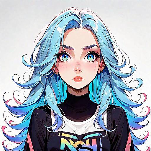 Expressionless Girl with Spiralwash Eyes