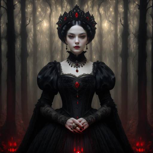 Ghostly Noblewoman in Gothic Dress