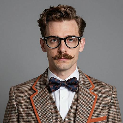 Vintage Nerd Portrait in Studio Setting