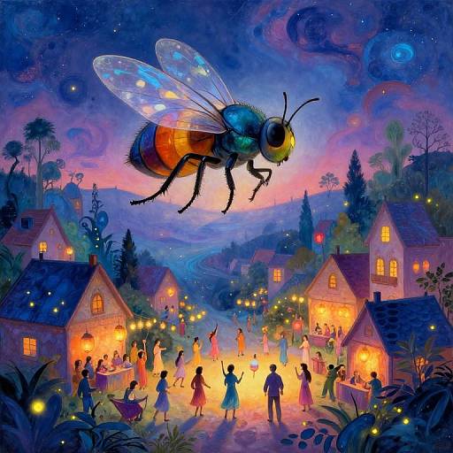 Ethereal Twilight Village Celebration