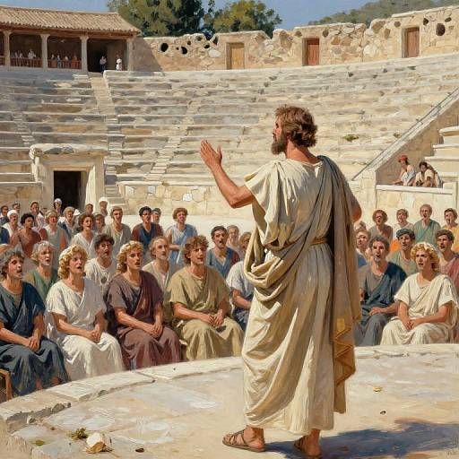 Ancient Greek Bard Performance Scene