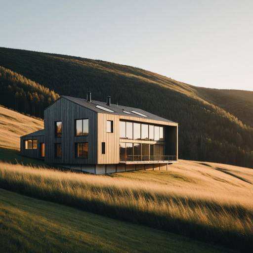Modern Scandinavian Minimalist House on Grassy Hills