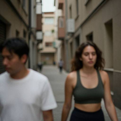 Blurry Urban Alleyway Snapshot