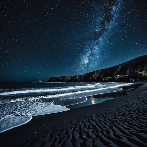Mystical Night Beach with Milky Way Mystical Night Beach with Milky Way