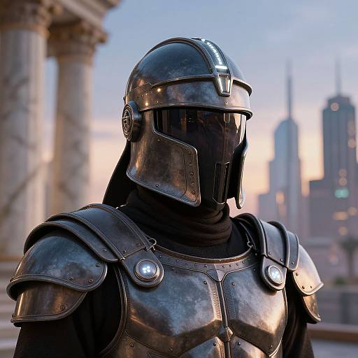 Futuristic Roman Armor Close-Up