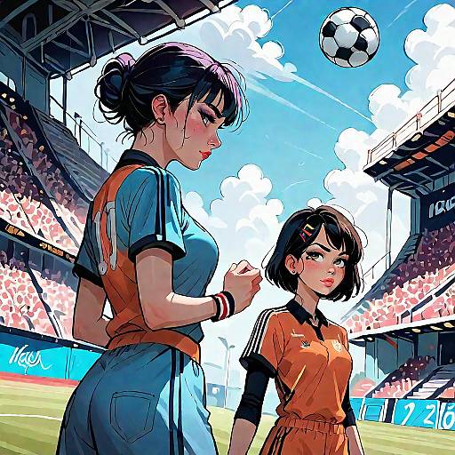Anime Girls Playing Soccer Showdown
