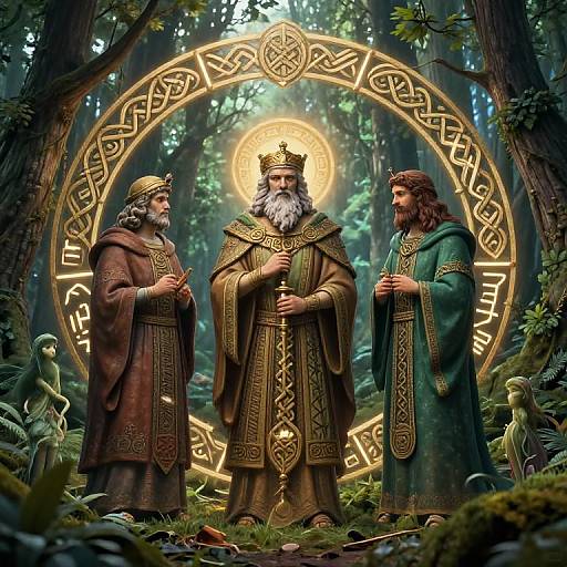 Mystical Celtic Druid Forest Art