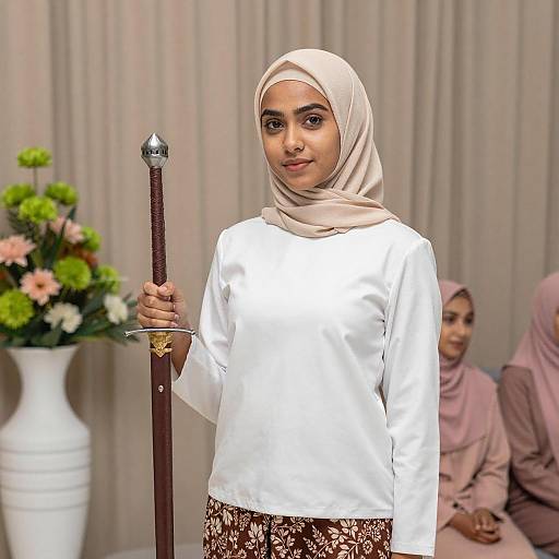 Young Woman with Ceremonial Sword