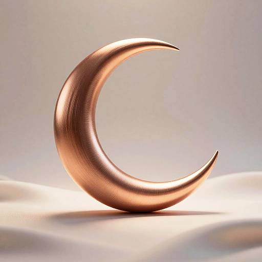 Rose Gold Crescent Moon Emoji