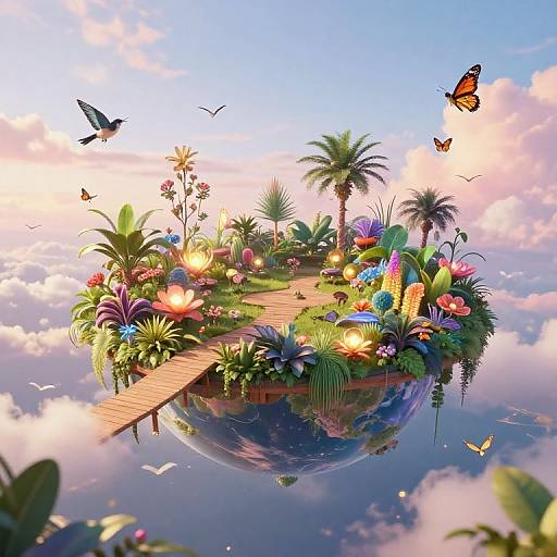Serene Sky Garden Concept Art