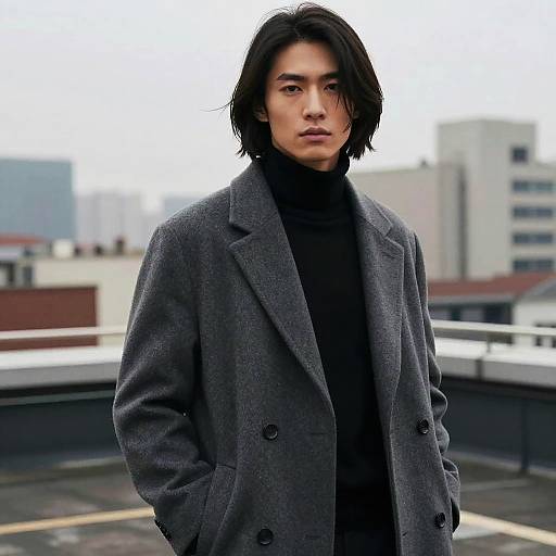 Stacked Bob on Male Fashion Model