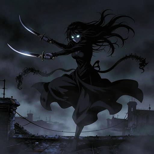 Ethereal Shadow Dancer at Midnight