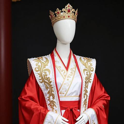 Royal Mannequin in Embroidered Robe