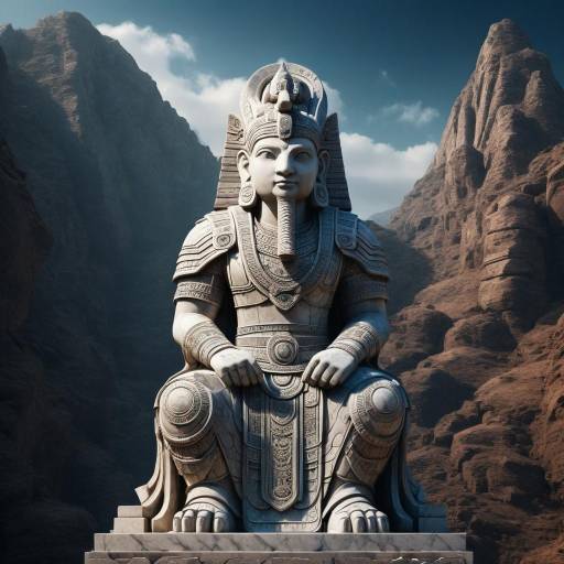 Majestic Ancient Guardian Statue Artwork Majestic Ancient Guardian Statue Artwork