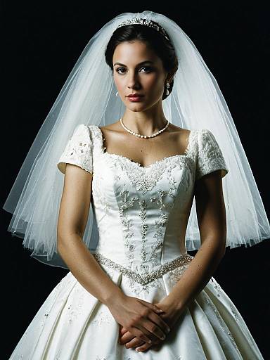 Elegant Bride in Wedding Dress