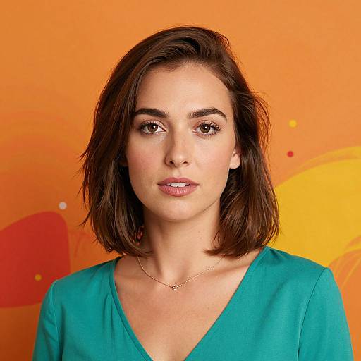 Vibrant Woman's Abstract Self-Portrait