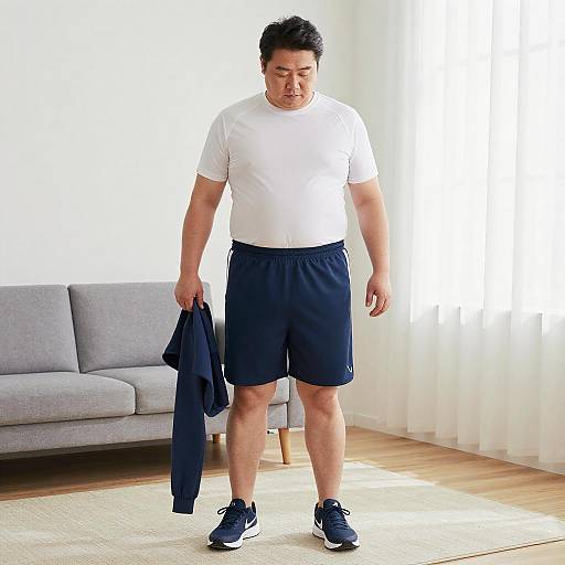 Asian Man Dressing in Sportswear