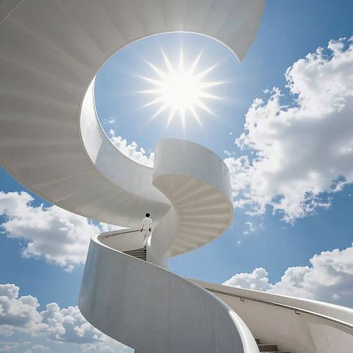 Graceful Spiral Staircase to Sunburst
