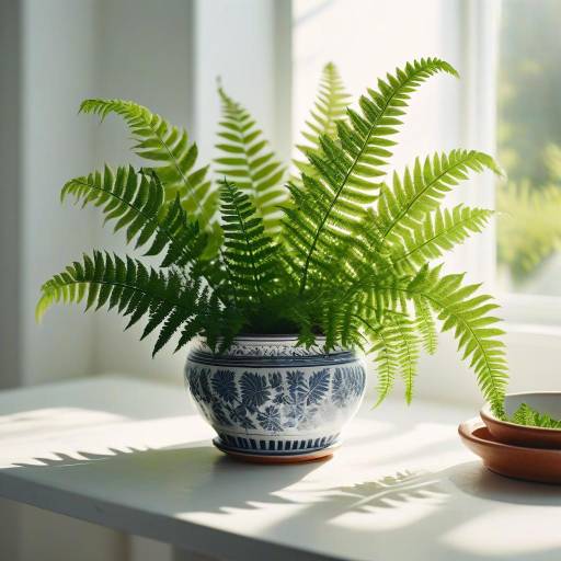 Serene Minimalist Still Life of Ferns