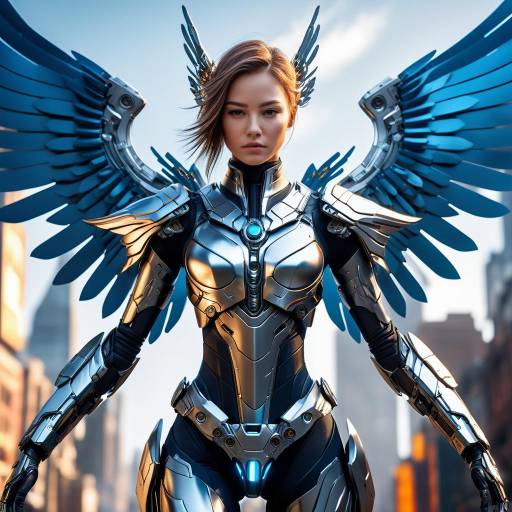 Dynamic Fashion Photography of a Cyborg Hero