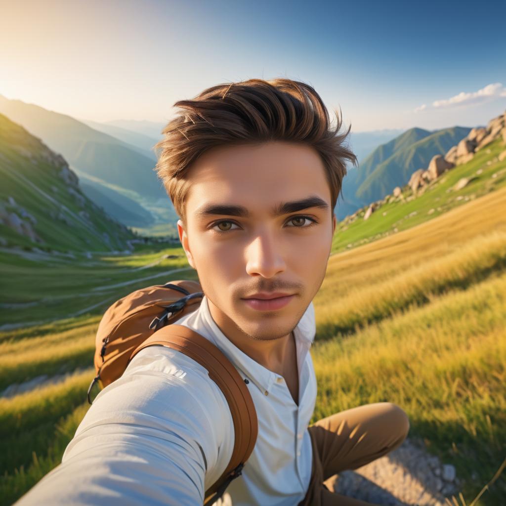 First-Person View of Serene Mountains