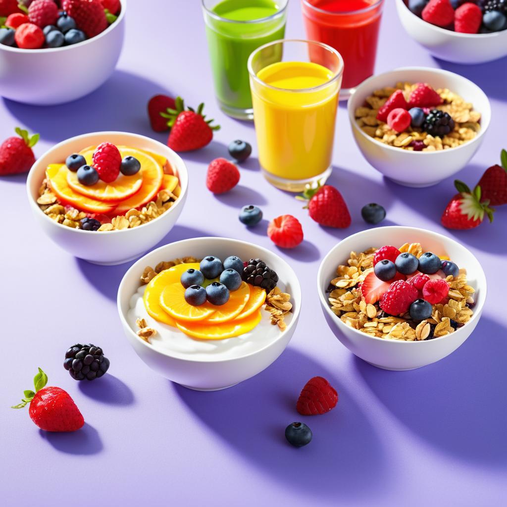 Vibrant Breakfast Spread with Yogurt and Berries