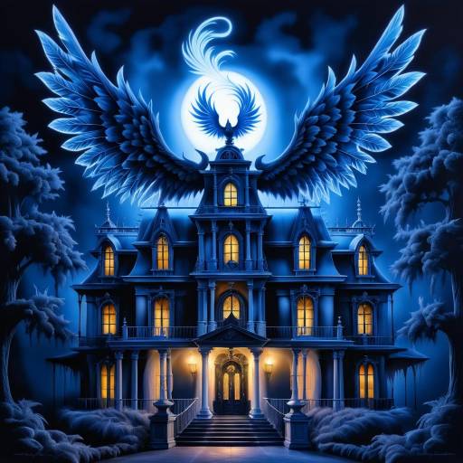 Haunted Mansion with Winged Harpy-Gorgon