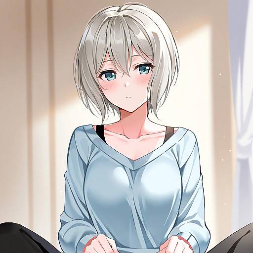 Illustration of Aoba moca, bang dream! in the style of Joman